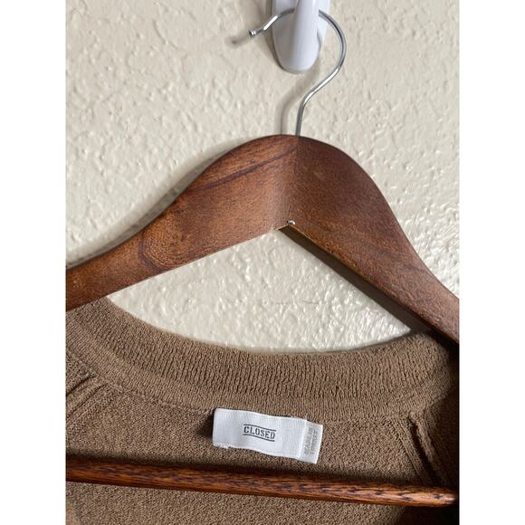 CLOSED Terry Knit Polo Shirt Cotton Mix Retro Minimalist Mens Medium - Picture 10 of 11